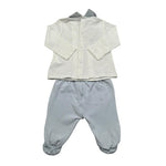 Le Bebe Completo 2 Pezzi Shirt-Ghettina Bicolore per Neonato LBB4893 BIANCO/AZZURRO LE BEBE 