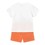 Mayoral Completo 2 Pezzi T-Shirt-Bermuda Bicolore per Neonato 1656 BIANCO/ARANCIONE MAYORAL 