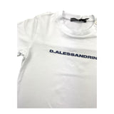 Daniele Alessandrini – Einfarbiges T-Shirt mit Rundhalsausschnitt und weißem Logo-Print für Neugeborene