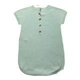 Wedoble Baby Strampler Einfarbig Aqua Grün Halbarm