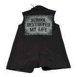 John Richmond Gilet Tinta Unita con Logo per Bambina RGP26062GC NERO JOHN RICHMOND 