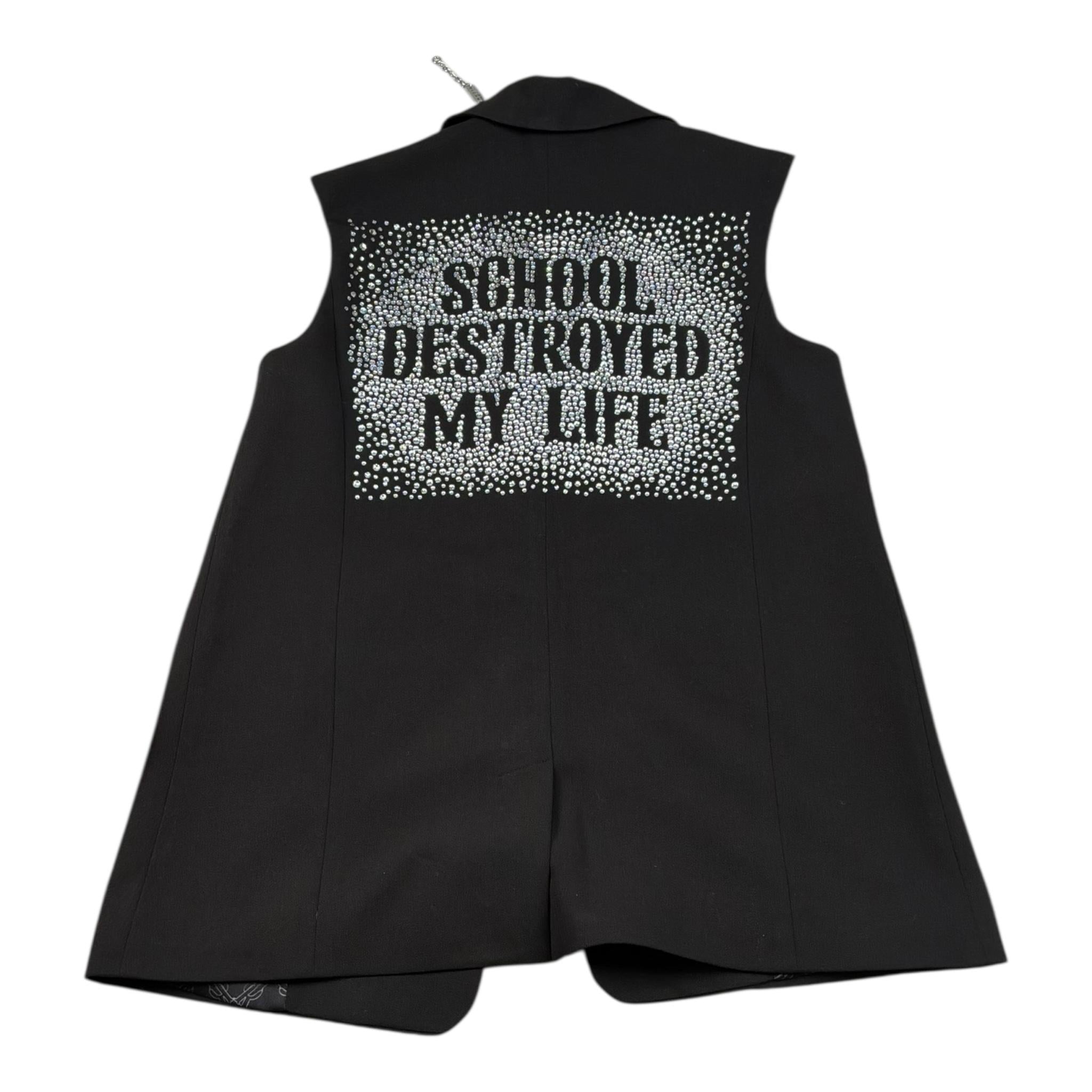 John Richmond Gilet Tinta Unita con Logo per Bambina RGP26062GC NERO JOHN RICHMOND 