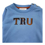 TRUSSARDI felpa chiusa girocollo tinta unita con stampa Azzurro per Neonato TIA25092FE AZZURRO TRUSSARDI 