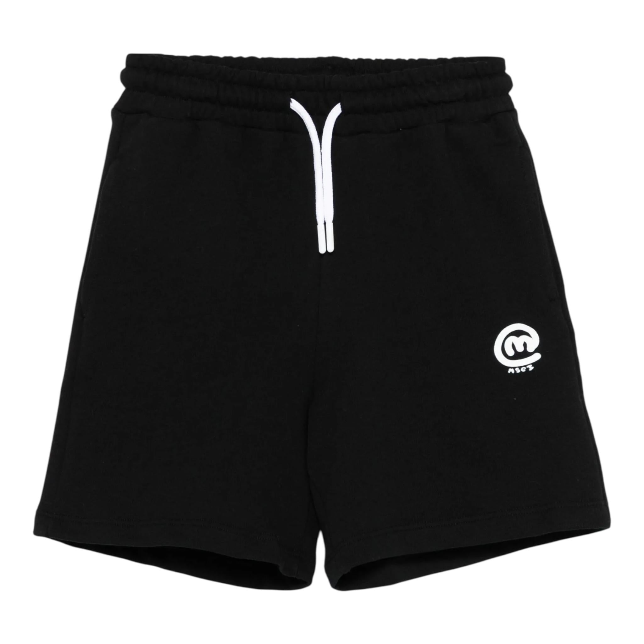 Msgm Bermuda In Felpa Tinta Unita con Logo per Bambino S5MSJBBE281 NERO MSGM 