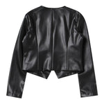 Patrizia Pepe Giubbino In Ecopelle tinta unita con Zip Nero per Bambina 7O0014X NERO PATRIZIA PEPE 