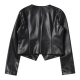 Patrizia Pepe Giubbino In Ecopelle tinta unita con Zip Nero per Bambina 7O0014X NERO PATRIZIA PEPE 