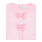 MONNALISA cardigan tinta unita con fiocchi Rosa per Bambina 39D803J ROSA MONNALISA 