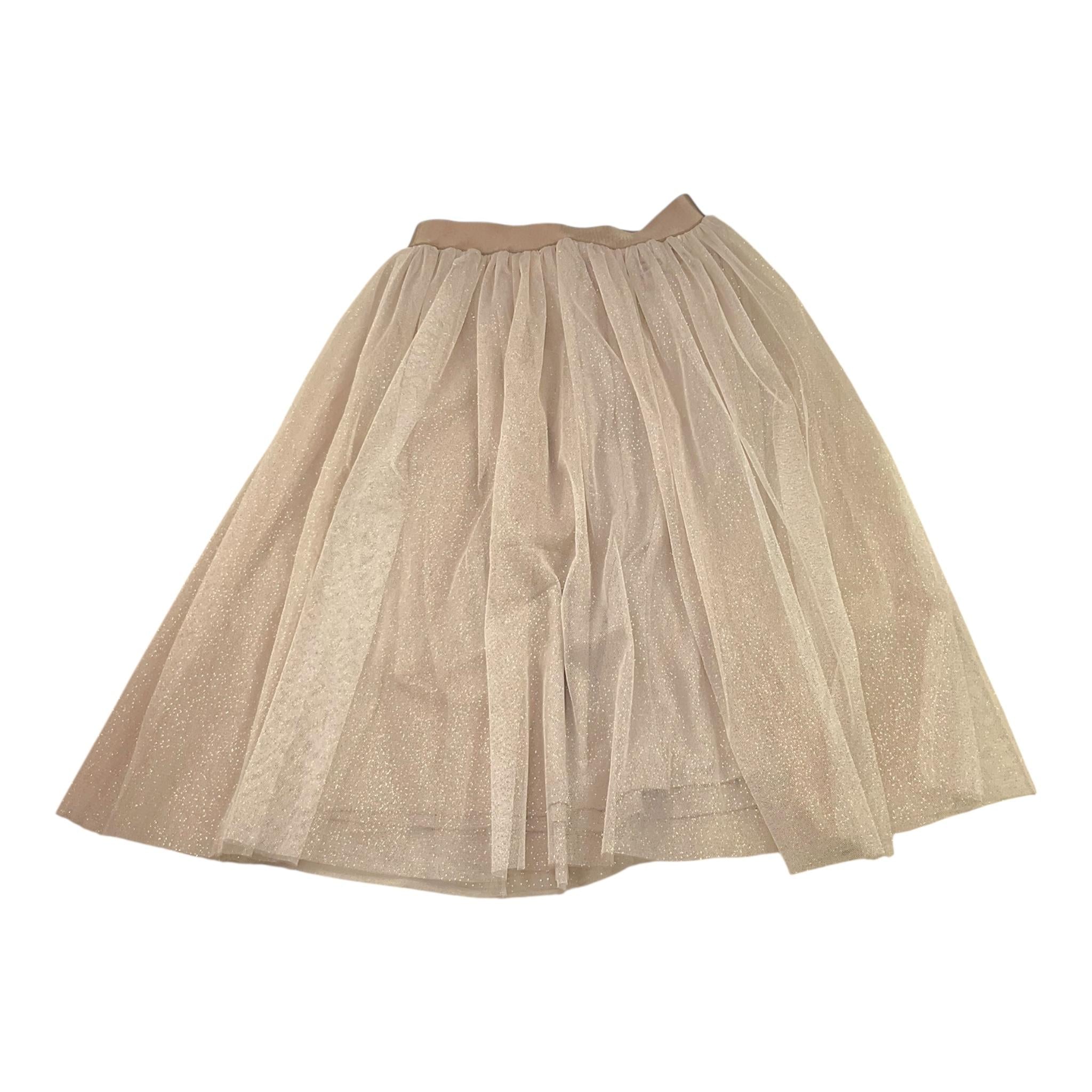 Caffe' D'Orzo Gonna Tinta Unita In Tulle per Bambina W7A04 BEIGE CAFFE' D'ORZO 