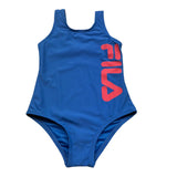 Fila Costume Intero Tinta Unita con Logo per Bambina FAK0423 COBALTO FILA 