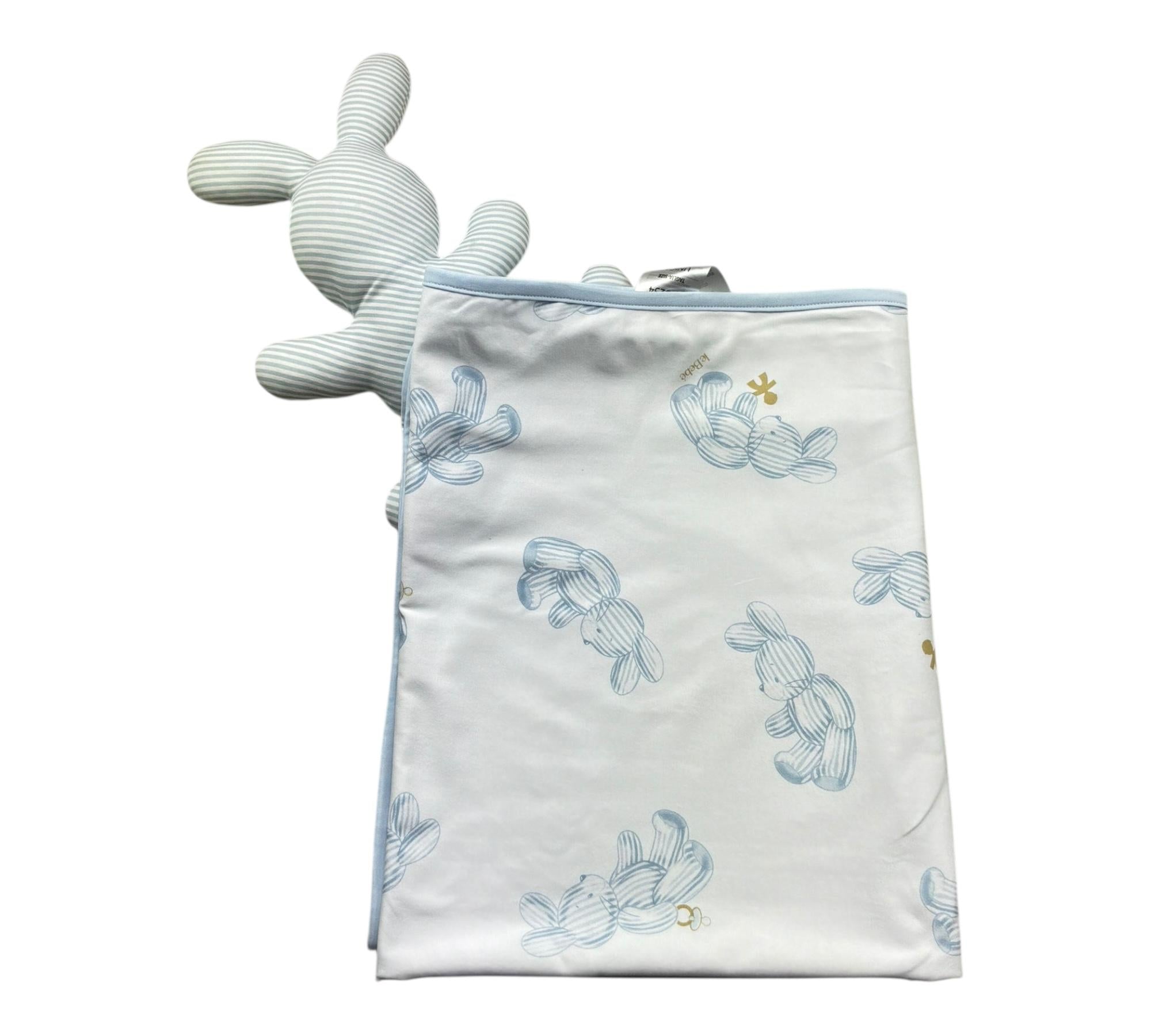 Le Bebe Coperta Tinta Unita con Pupazzo per Neonato LBB5254 BIANCO LE BEBE 