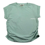 Hinnominate T-Shirt Tinta Unita con Arricci Laterali per Bambina 3646MY00199X VERDE HINNOMINATE 