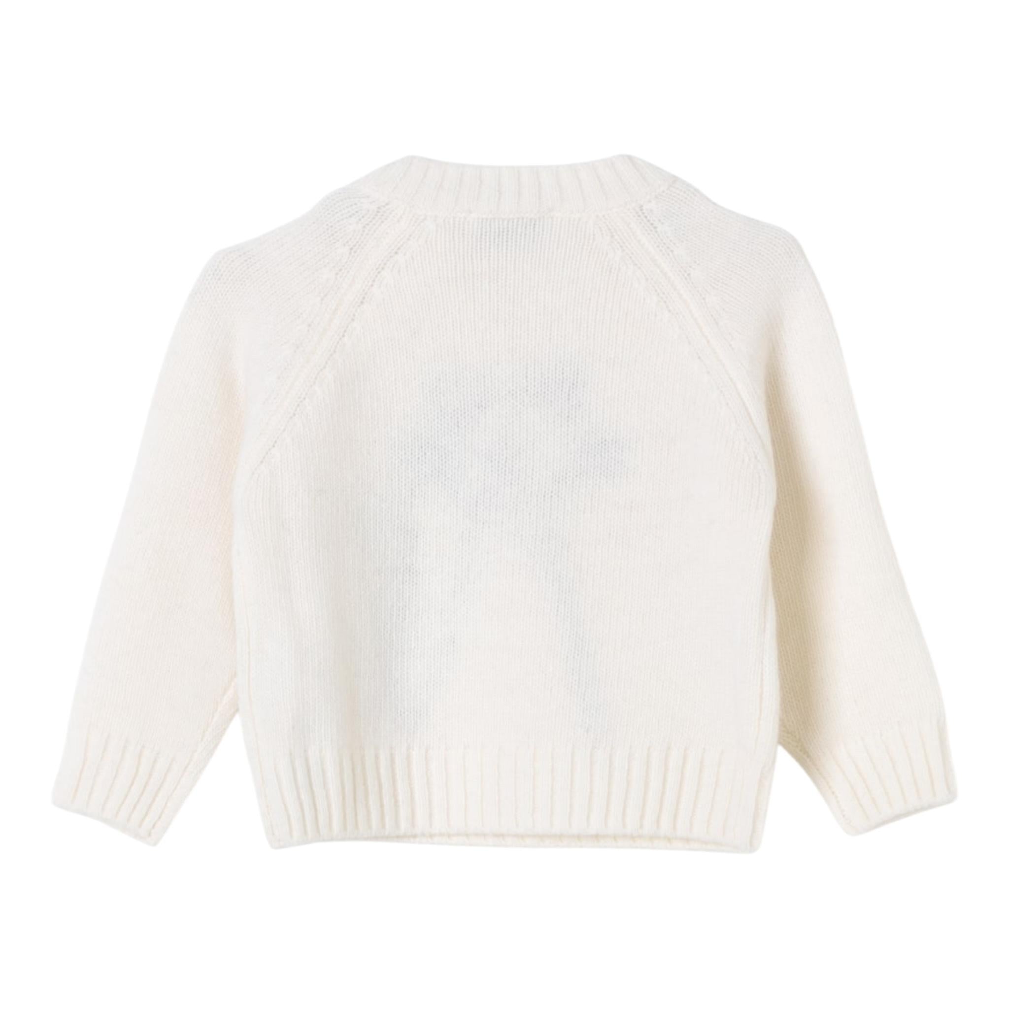 IL GUFO maglia tinta unita con stampa Panna per Neonato A24MA461EM220 PANNA IL GUFO 