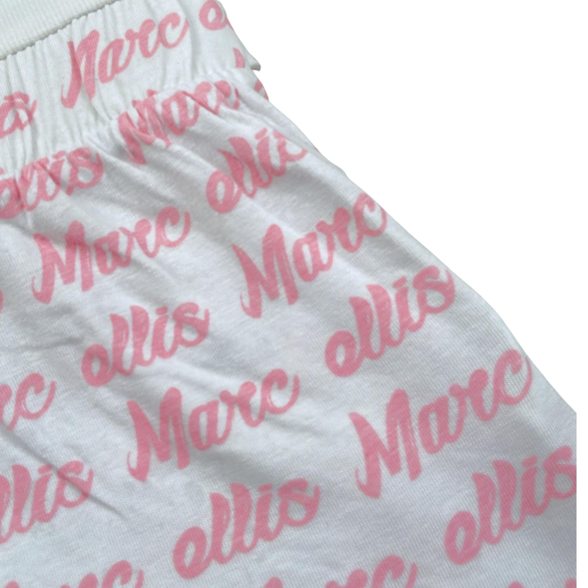 Marc Ellis top Bicolore Logato Bianco per Neonata JMNDR01435N BIANCO MARC ELLIS 