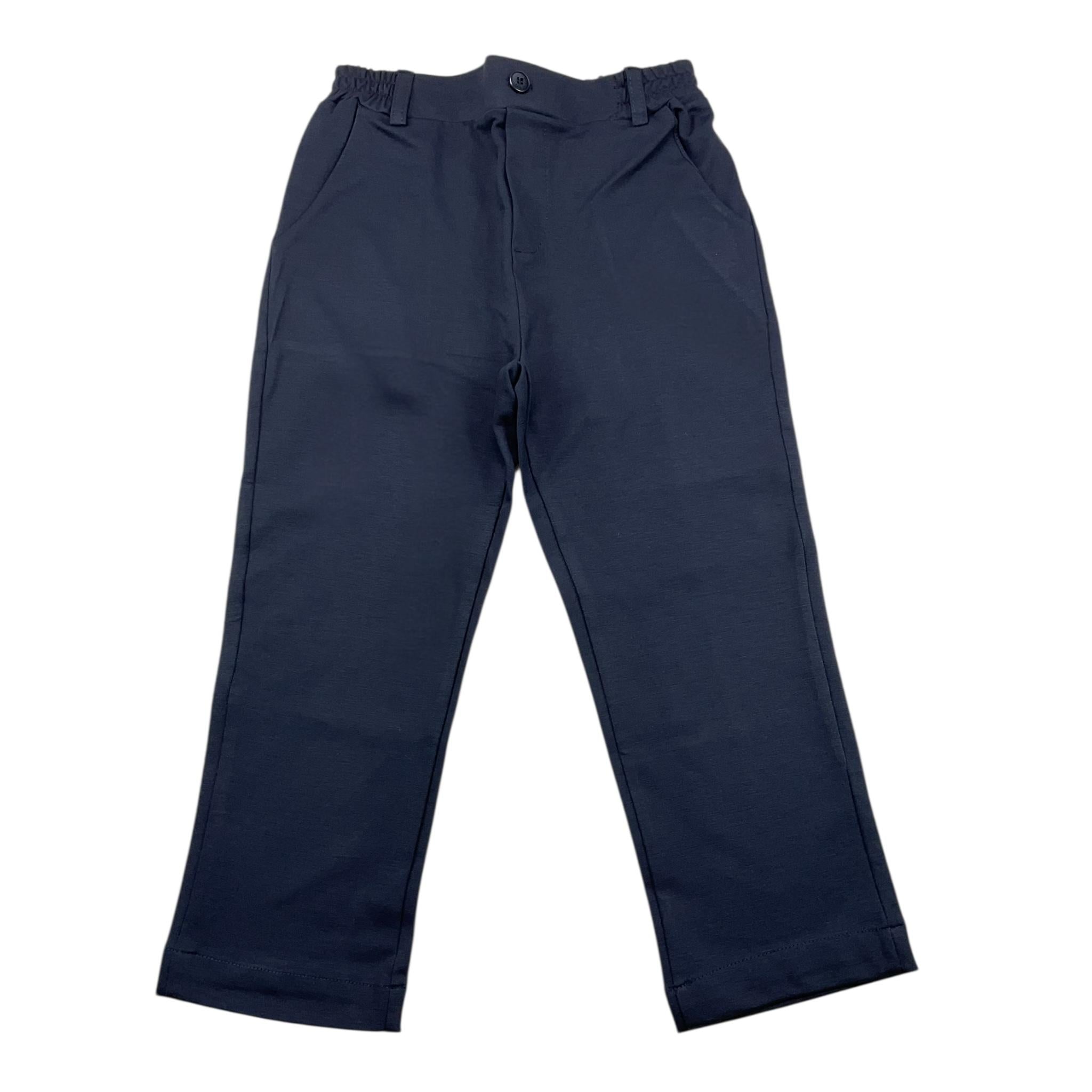 MANUEL RITZ pantalone tinta unita con elastico in vita Blu per Bambino MR2839 BLU MANUEL RITZ 
