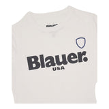Blauer T-Shirt Giricollo Tinta Unita con Stampa per Neonato 24SBLKH02507N BIANCO BLAUER 
