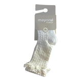 MAYORAL calzini tinta unita con ricami Bianco per Neonata 9659N BIANCO MAYORAL 