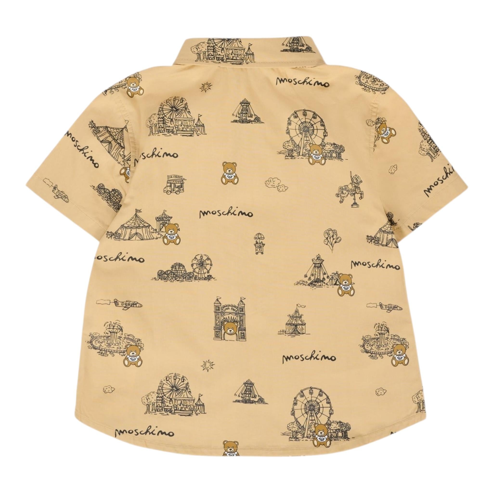 Moschino Camicia Tinta Unita con Stampa per Neonata MOC018 CAMMELLO MOSCHINO 