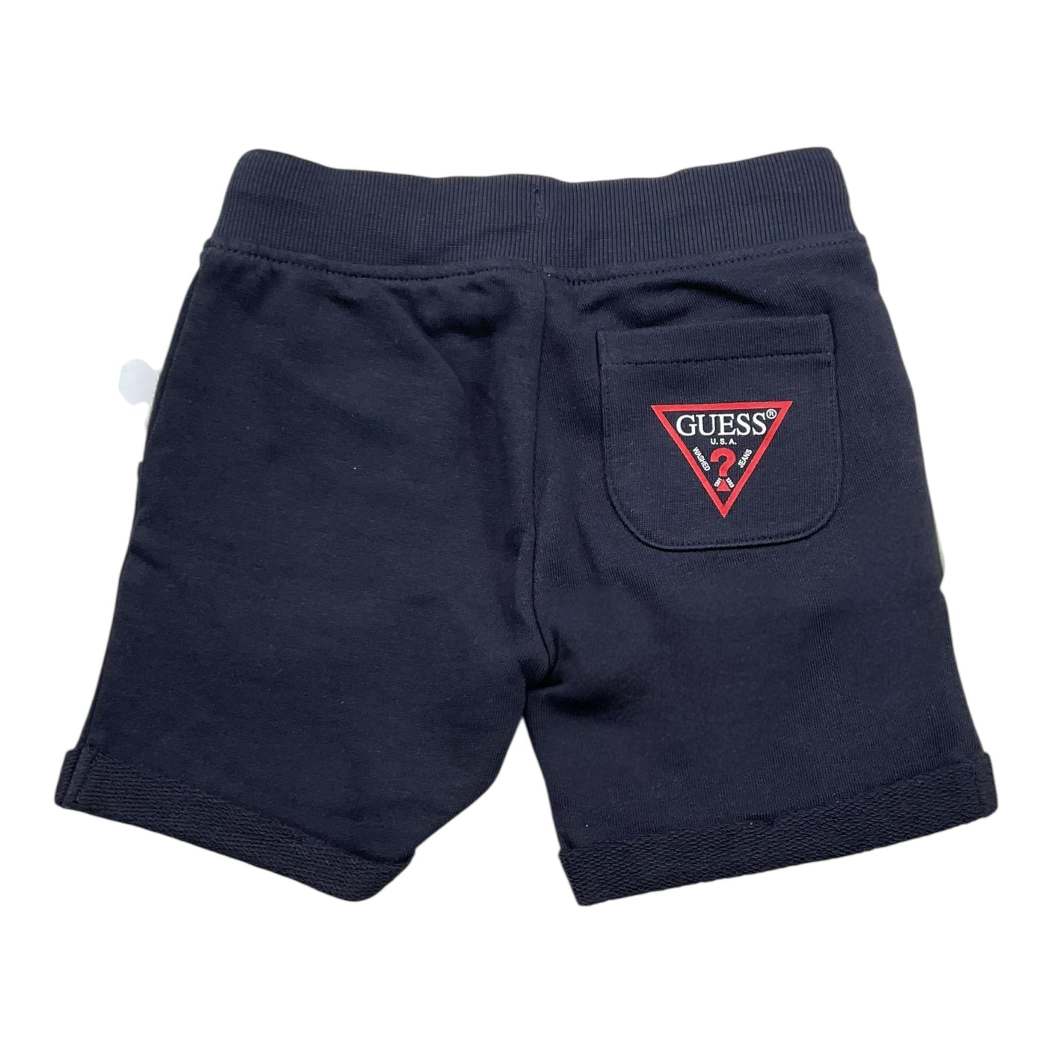 Guess Bermuda Tinta Unita con Logo per Neonato N93Q18KAUG0 BLU GUESS 