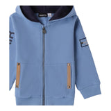 SARABANDA felpa tinta unita con cappuccio e zip Azzurro per Neonato 0A145N AZZURRO SARABANDA 