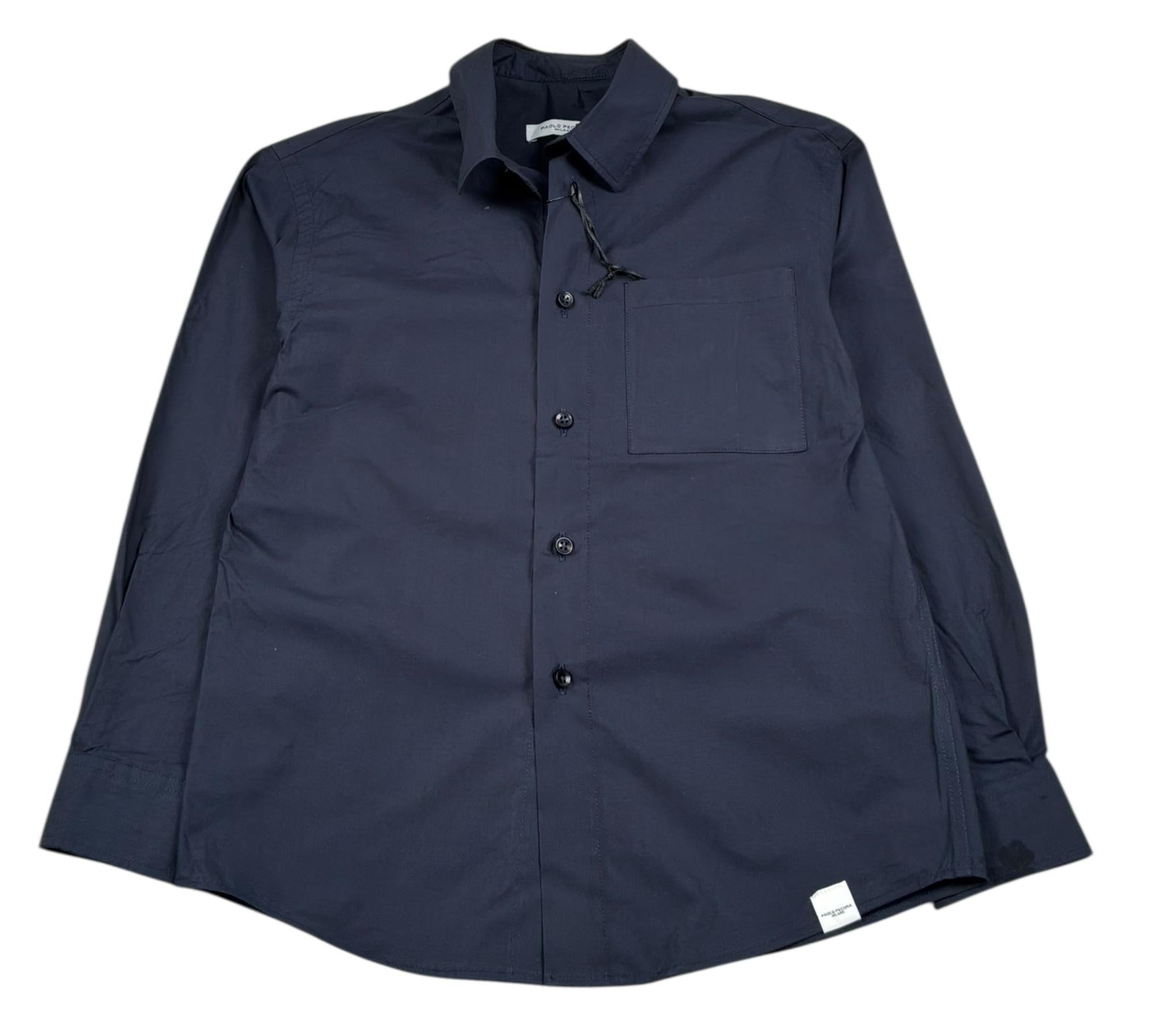 Paolo Pecora Camicia Manica Lunga Tinta Unita per Bambino PP4344 BLU PAOLO PECORA 