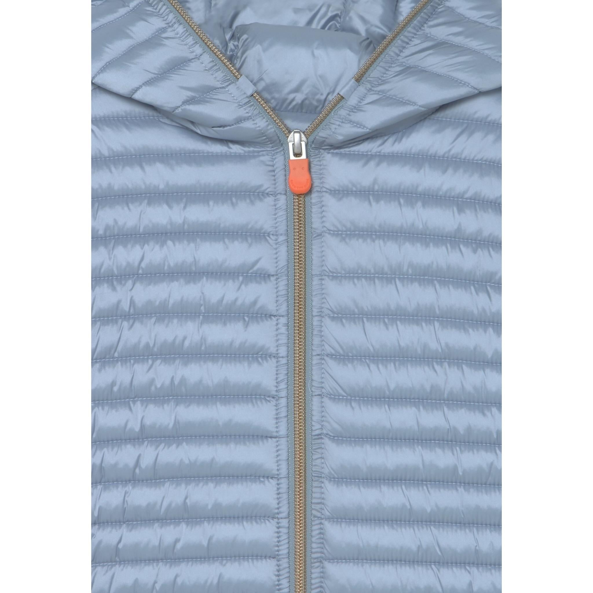 Save The Duck Giubbino Tinta Unita con Cappuccio per Neonato J32310G CELESTE SAVE THE DUCK 