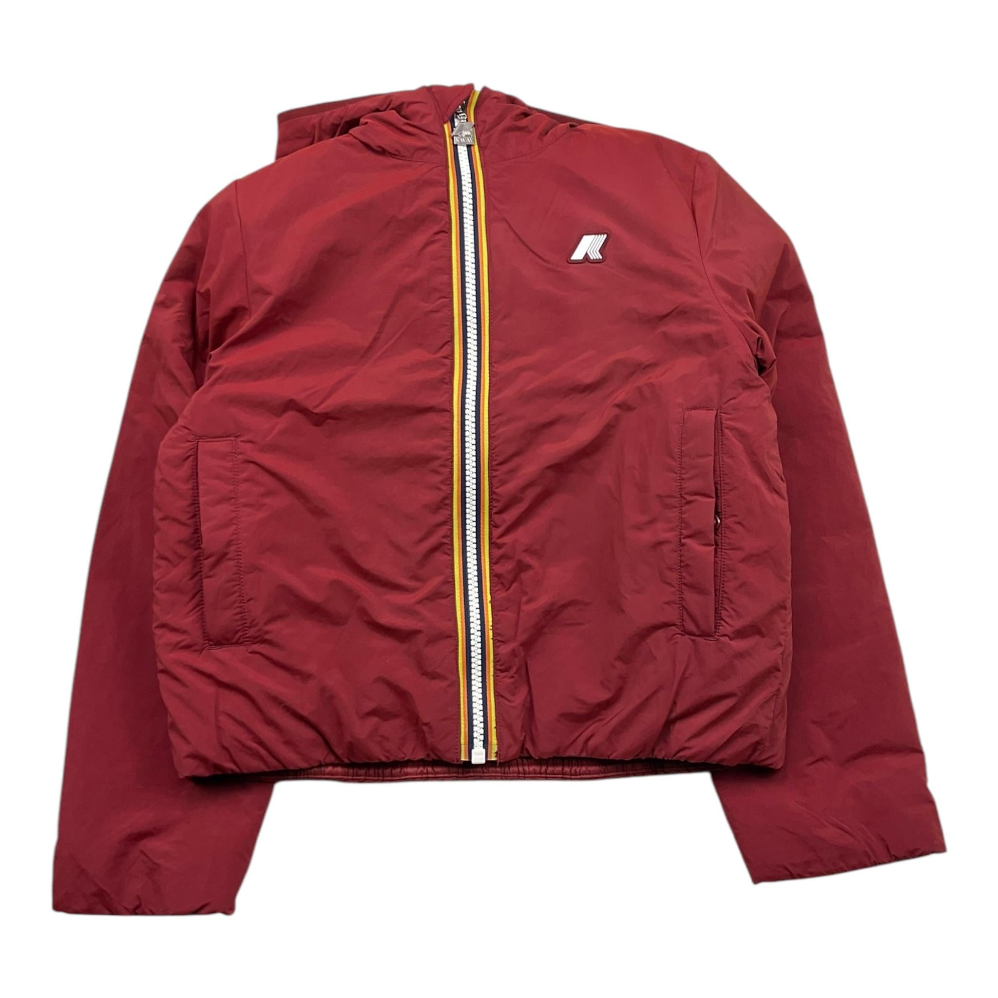 K-WAY giubbino tinta unita con zip e cappuccio Bordeaux per Bambino K7142QW BORDEAUX K-WAY 