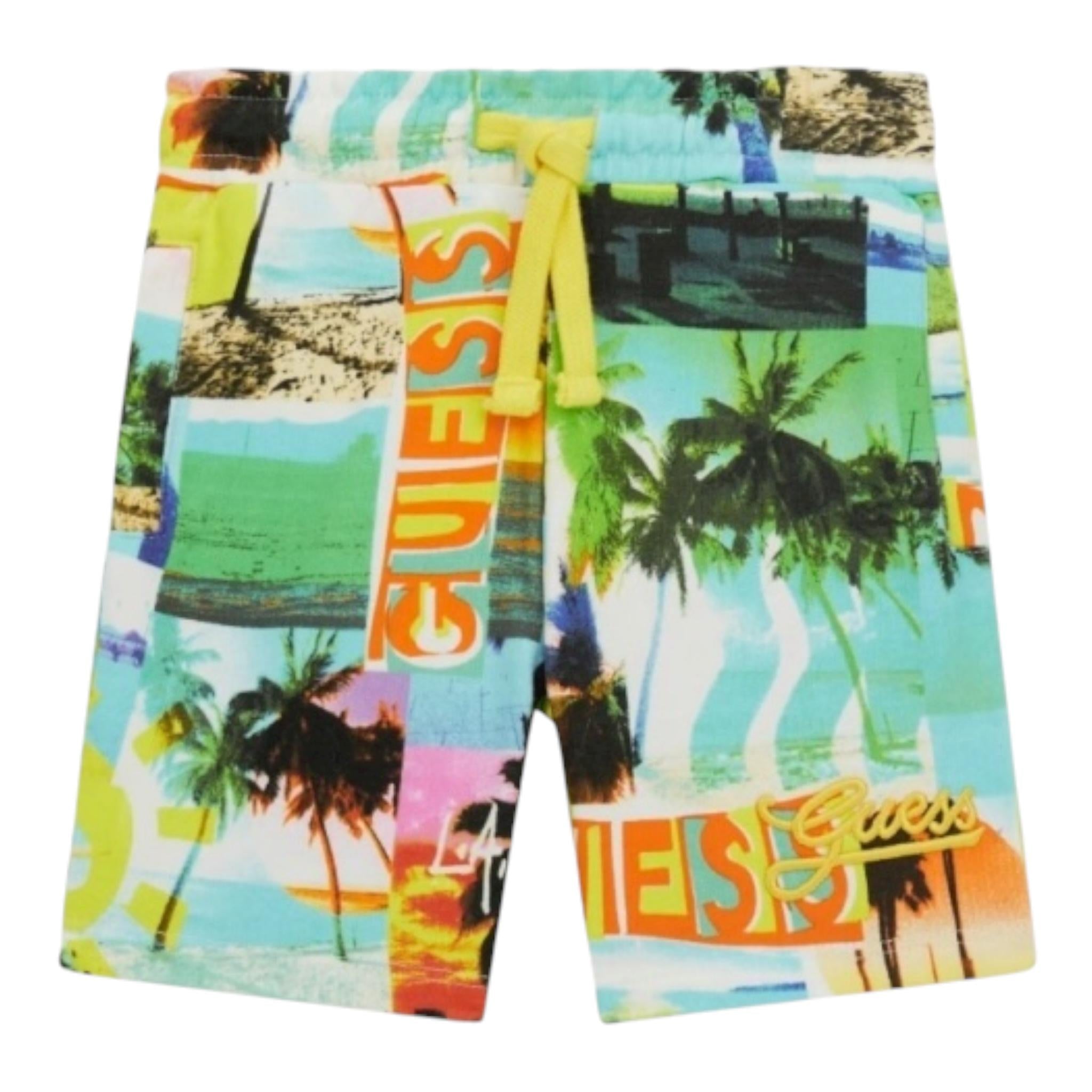 Guess Bermuda Tinta Unita con Stampa per Bambino N5GD13KA5R4 MULTICOLOR GUESS 