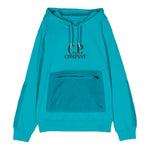 C.P. Company Felpa Chiusa con Cappuccio Tint Unita Turchese per Bambino 14CKSS027B TURCHESE C.P. COMPANY 