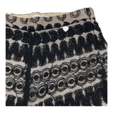 Alice Pi Short mit zweifarbiger Stickerei Schwarz/Beige für Mädchen