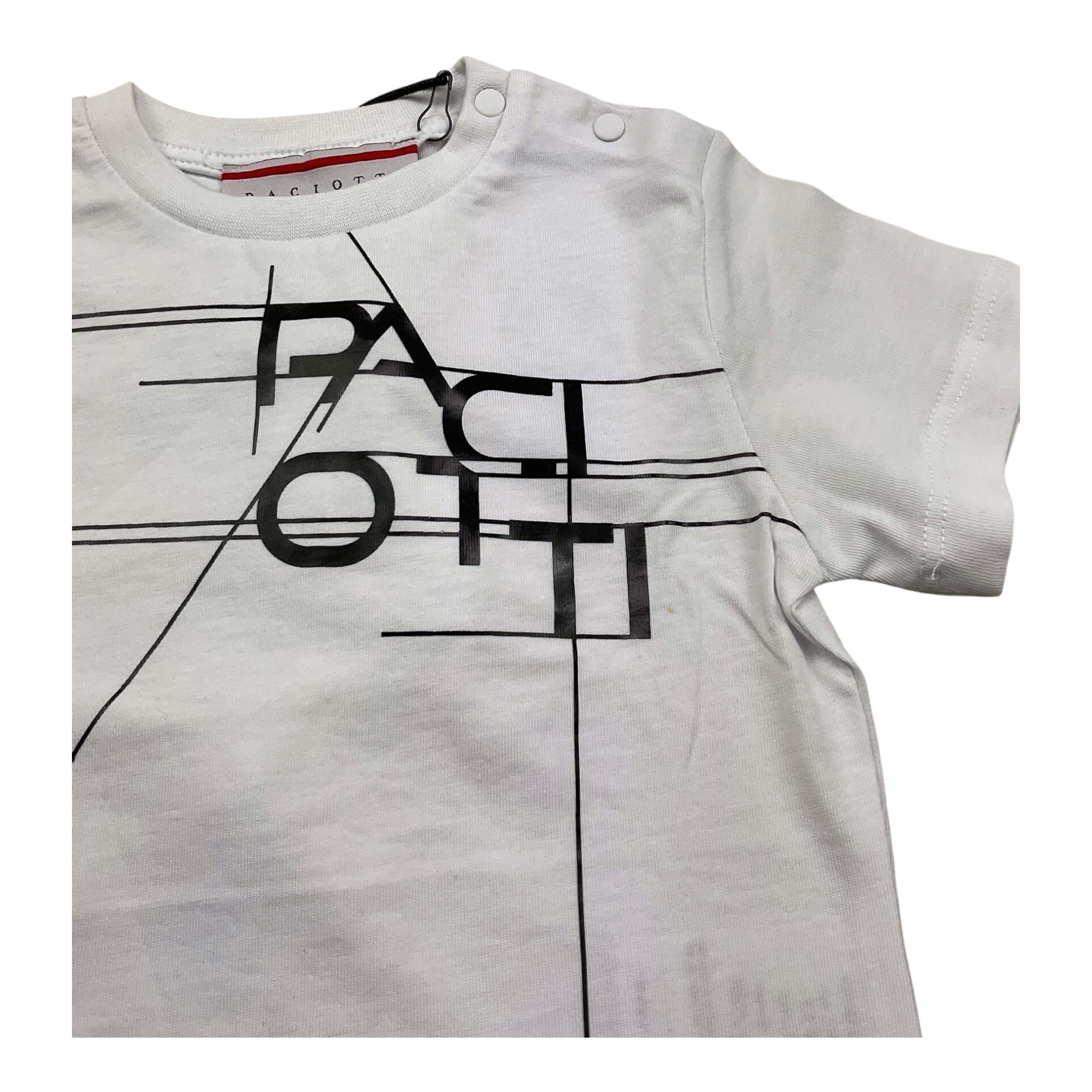 Cesare Paciotti T-Shirt Girocollo Tinta Unita con Stampa per Neonato TSP5165BX BIANCO CESARE PACIOTTI 
