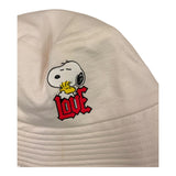Philosophy Cappello Modello Pescatore Tinta Unita Con Stampa Snoopie Panna Per Bambina