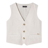 Mayoral Gilet Tinta Unita Beige Per Neonato