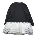 TWINSET abito tinta unita con tulle in contrasto Nero per Bambina 242GJ2021 NERO TWINSET 