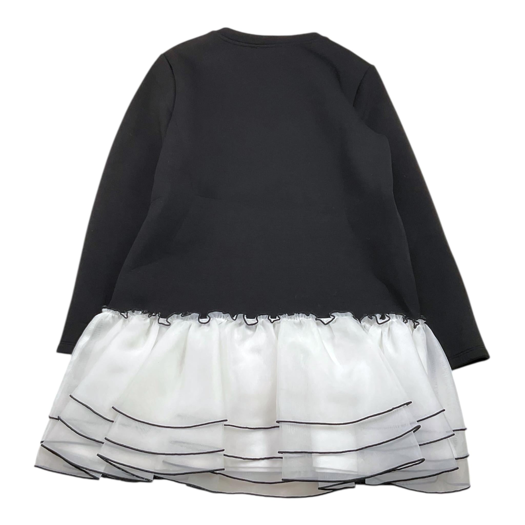 TWINSET abito tinta unita con tulle in contrasto Nero per Bambina 242GJ2021 NERO TWINSET 