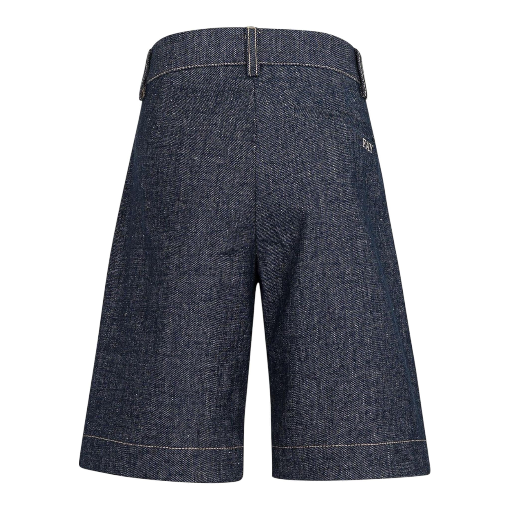 Fay Bermuda In Denim Tinta Unita per Bambino FW6Q59 BLU FAY 
