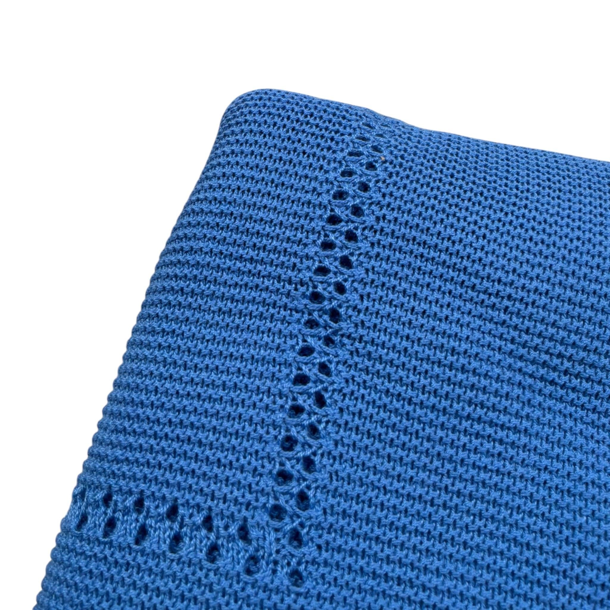 Juliana Coperta tinta unita con Ricami Blu per Neonata 25023 BLU JULIANA 