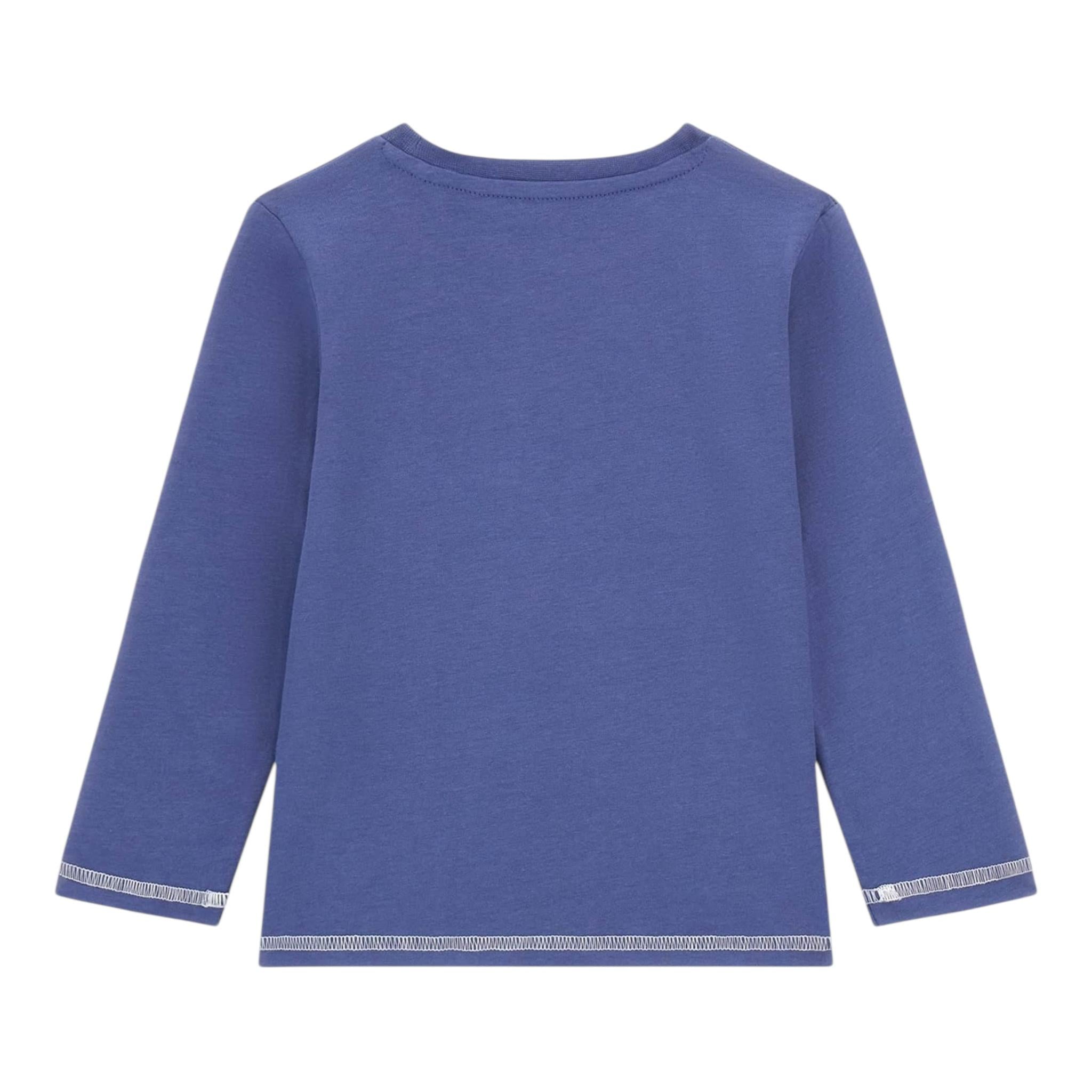 GUESS shirt girocollo tinta unita con logo  Blu per Bambino N4YI28K8HM4J BLU GUESS 