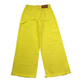 Kocca Pantalone Tinta Unita Modello Palazzo per Bambina AUNN GIALLO Kocca 