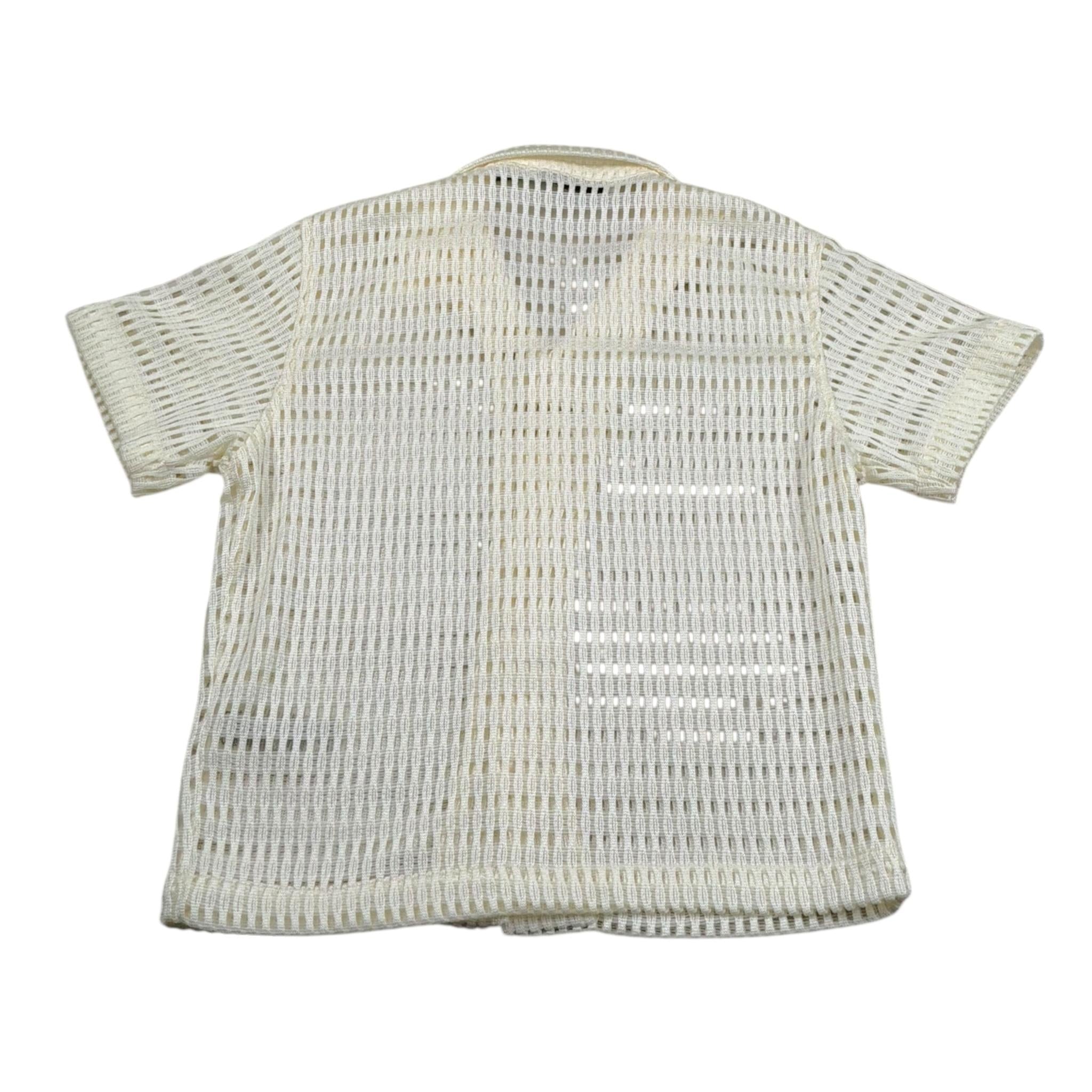 I'M Brian Camicia Mezza Manica Tinta Unita Traforata per Bambino CA3279J PANNA I'M BRIAN 