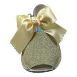 Indice Sandalo Tinta Unita con Brillantini E Fiocco per Neonata 318 GIALLO INDICE 