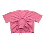 Gaelle T-Shirt Girocollo Tinta Unita con Logo per Bambina 2746MY00380 ROSA GAELLE 