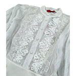 Jijil Abito tinta unita con Ricami Bianco per Bambina JJE23AB080 BIANCO JIJIL 