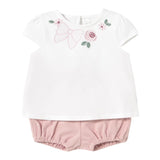 Mayoral Completo 2 Pezzi 1 T-Shirt-1 Culotte per Neonata 1663277 BIANCO/ROSA MAYORAL 