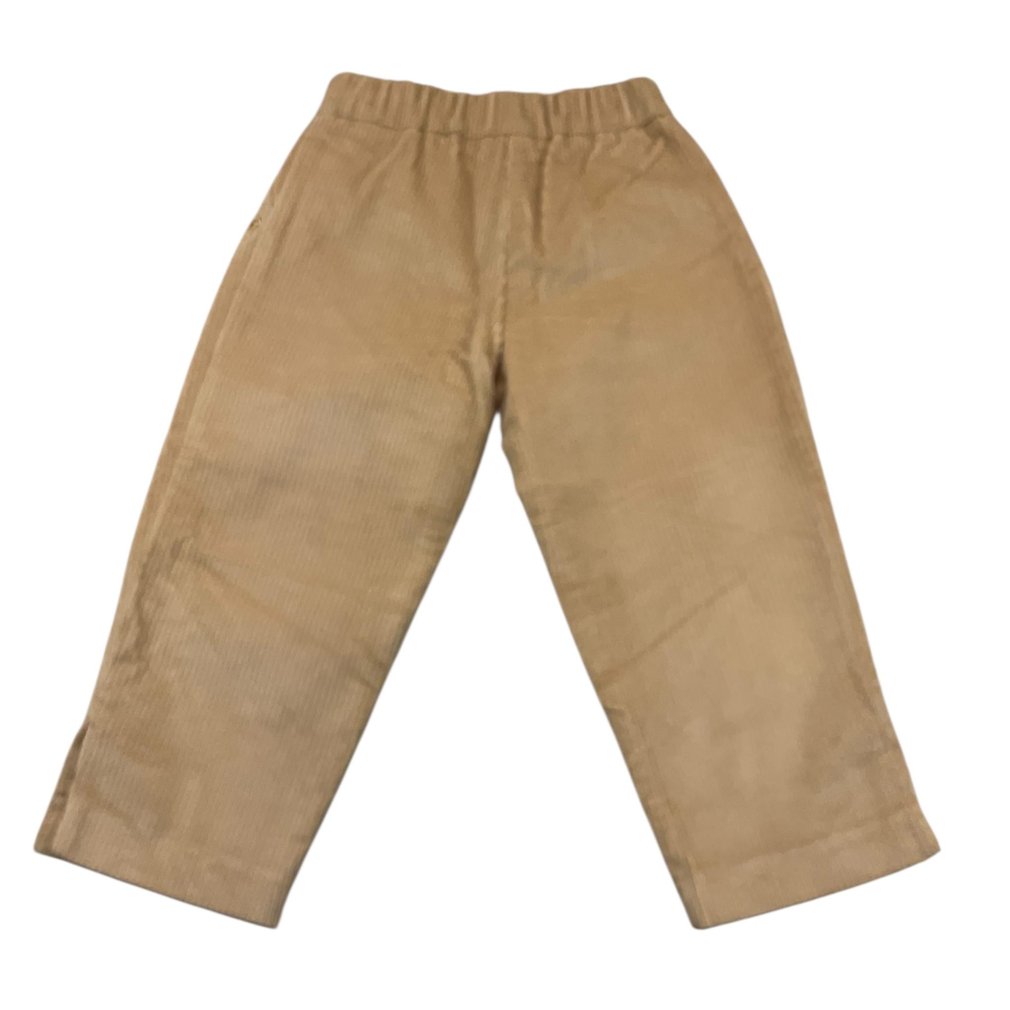 DONDUP pantalone modello palazzo in velluto Beige per Bambina DFPA069 BEIGE DONDUP 