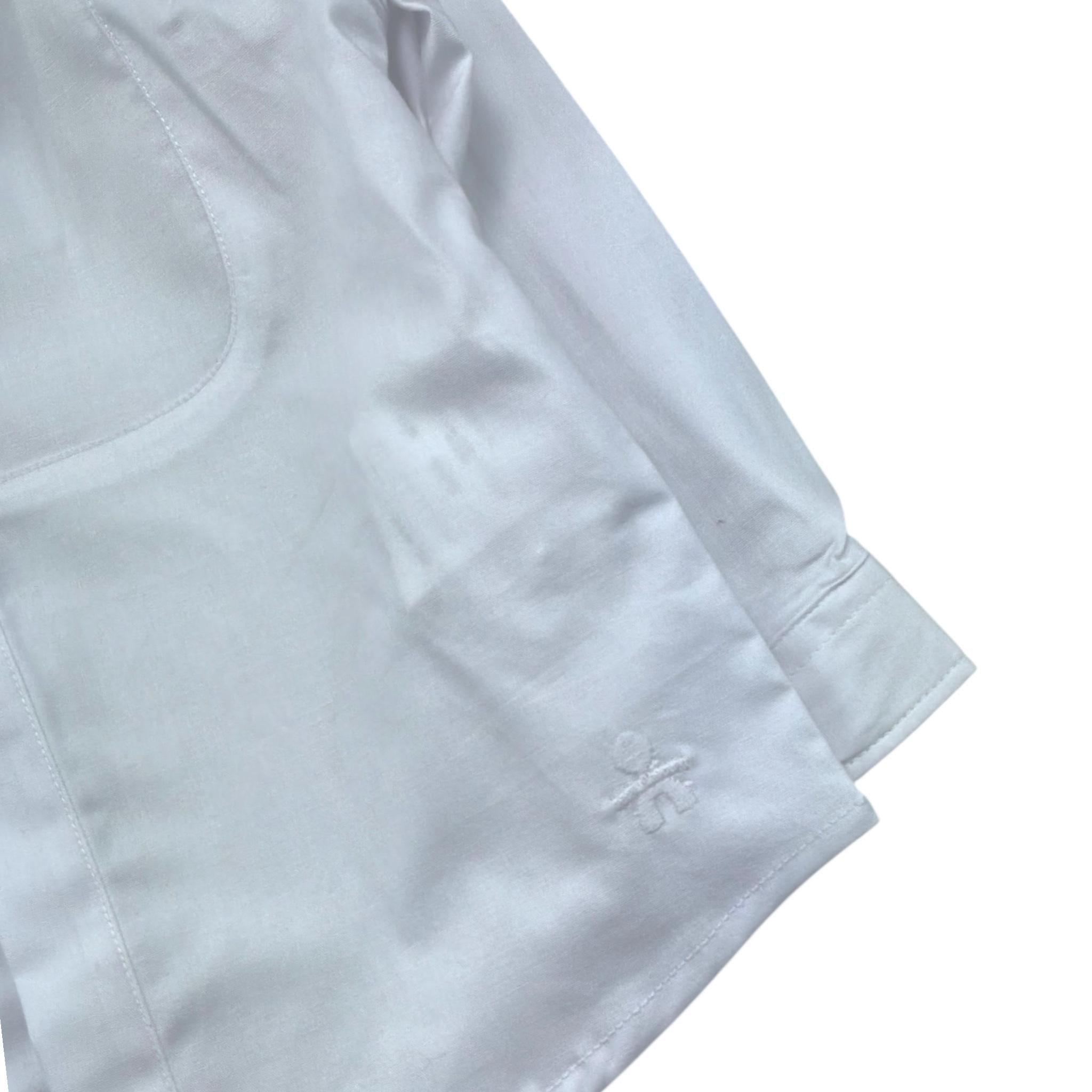 Le Bebe' Camicia Manica Lunga Tinta Unita per Neonato LBB5370 BIANCO LE BEBE' 