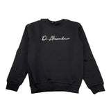 DANIELE ALESSANDRINI felpa girocollo tinta unita con stampa Nero per Bambino 1231F00077X NERO DANIELE ALESSANDRINI 