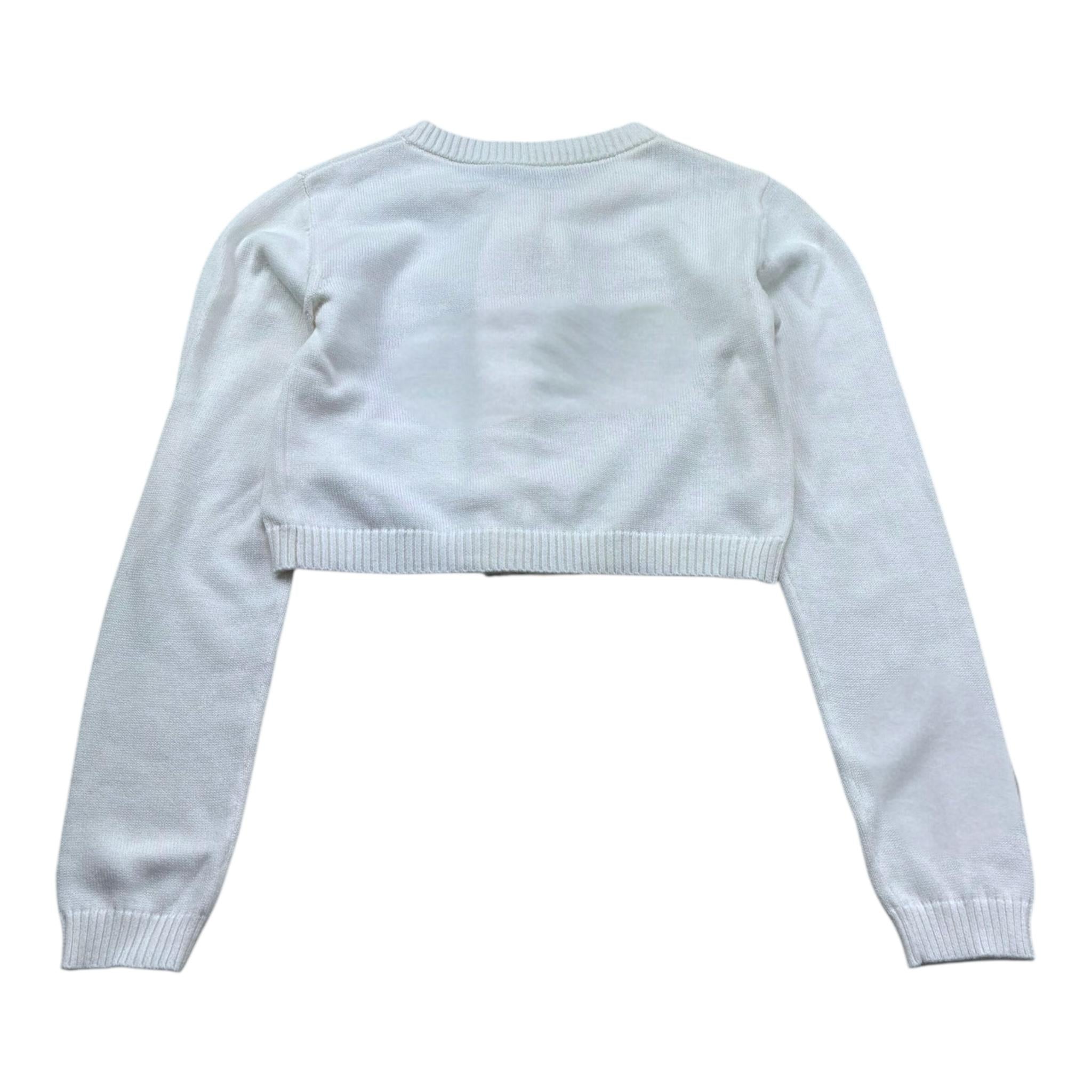 Moschino Coprispalle Tinta Unita con Bottoni per Bambina HDW02G PANNA MOSCHINO 