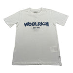 Woolrich T-Shirt Girocollo tinta unita con Logo Bianco per Bambino CFWKTE0044MRUT1486 BIANCO WOOLRICH 