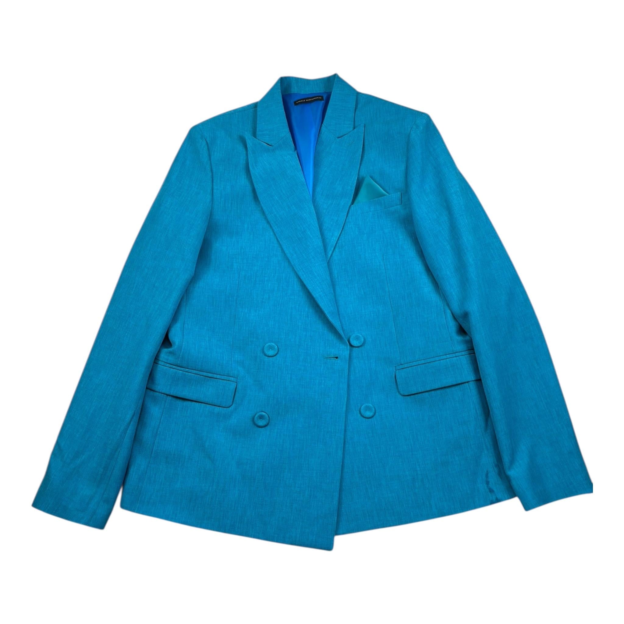 Daniele Alessandrini Giacca Tinta Unita Doppiopetto per Bambino 1235J00148 PETROLIO DANIELE ALESSANDRINI 