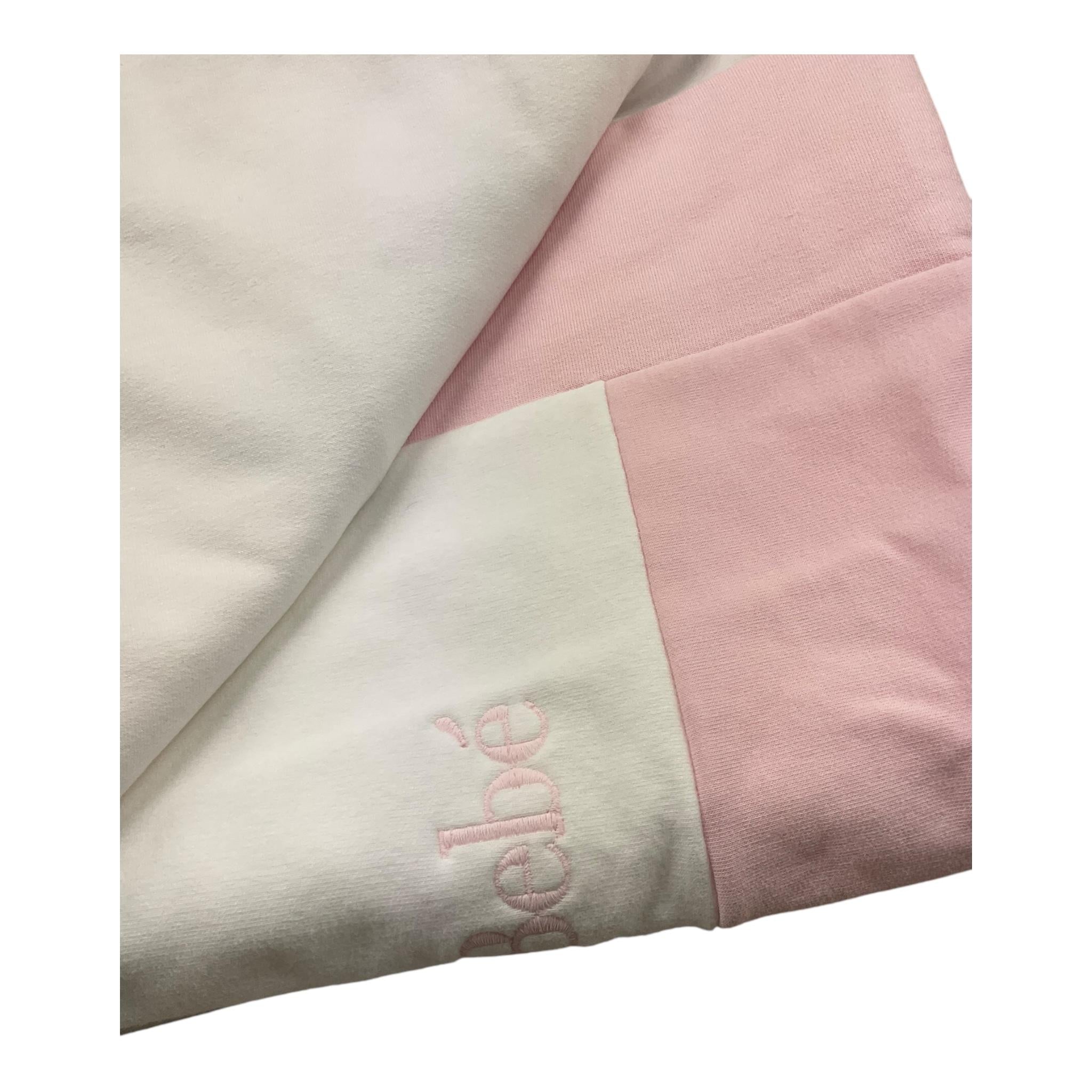 LE BEBE' coperta bicolore con orso Bianco/rosa per Neonata LBG6007 BIANCO/ROSA LE BEBE' 
